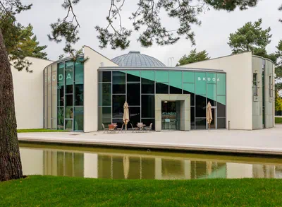 Exterior view of the Škoda Pavilion