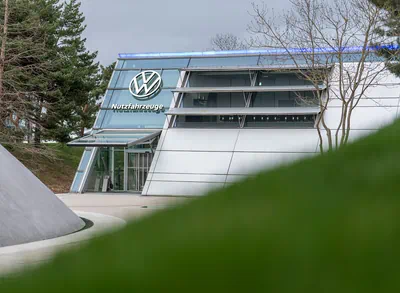 Volkswagen Commercial Vehicles Pavilion from the outside