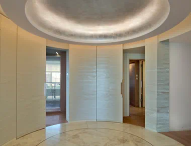 A rotunda in the entrance area of a room at The Ritz Carlton, Wolfsburg