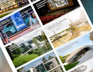 Ein Überblick über verschiedene Veranstaltungen in der Autostadt auf einem Tablet