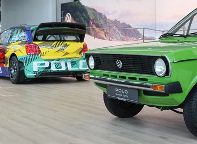 Zwei Polos in der 50 Jahre Poloausstellung im Kundencenter